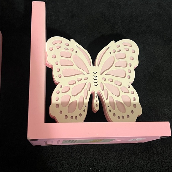 Pink and White Butterfly Bookend - Picture 3 of 4